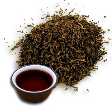 Top Fermented Puerh Tea Loose Leaf , Brownish Auburn Premium Puerh Tea